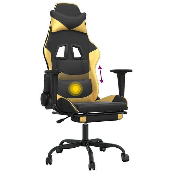 Gaming Stuhl mit Massage und Fußstütze