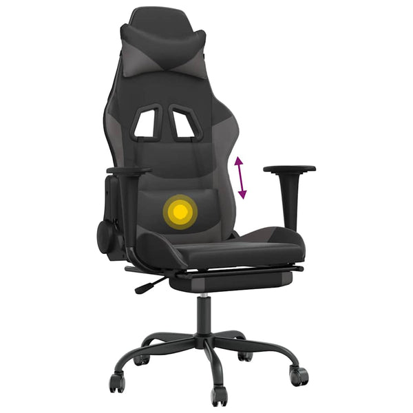 Gaming Stuhl mit Massage & Fußstütze
