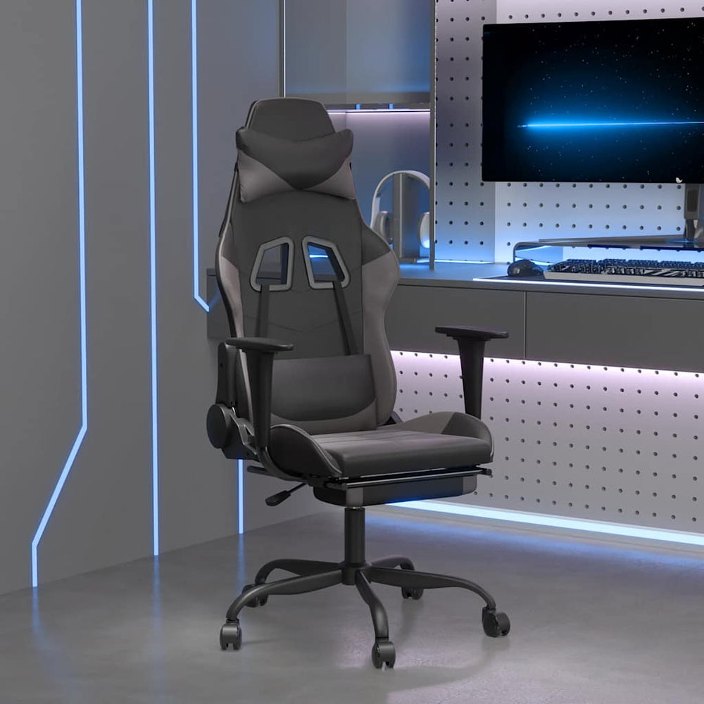 Gaming Stuhl mit Massage & Fußstütze