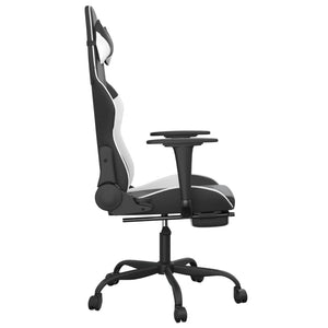 Gaming Stuhl mit Massage Schwarz/Weiß