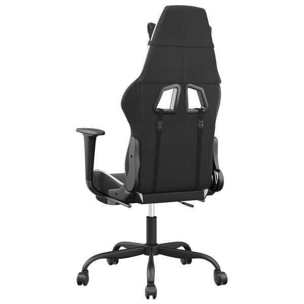Gaming Stuhl mit Massage Schwarz/Weiß
