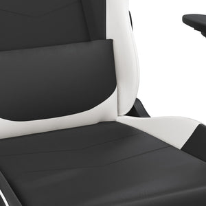 Gaming Stuhl mit Massage Schwarz/Weiß
