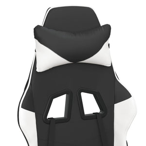 Gaming Stuhl mit Massage Schwarz/Weiß