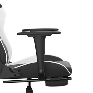 Gaming Stuhl mit Massage Schwarz/Weiß