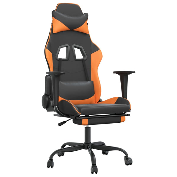 Gaming Stuhl mit Massage Schwarz Orange