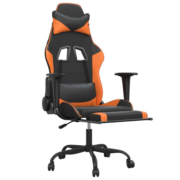 Gaming Stuhl mit Massage Schwarz Orange