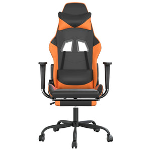 Gaming Stuhl mit Massage Schwarz Orange