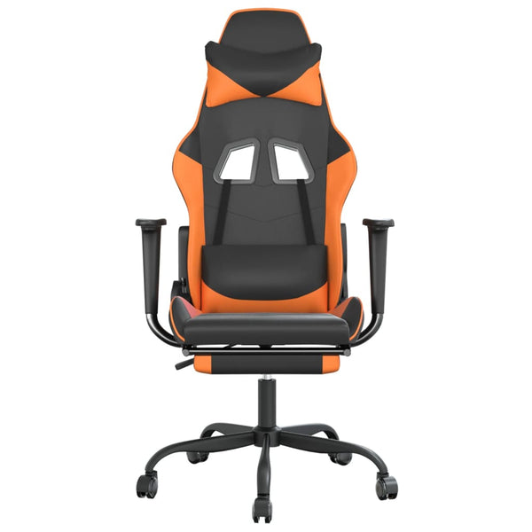 Gaming Stuhl mit Massage Schwarz Orange
