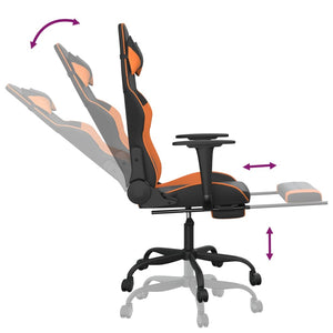 Gaming Stuhl mit Massage Schwarz Orange