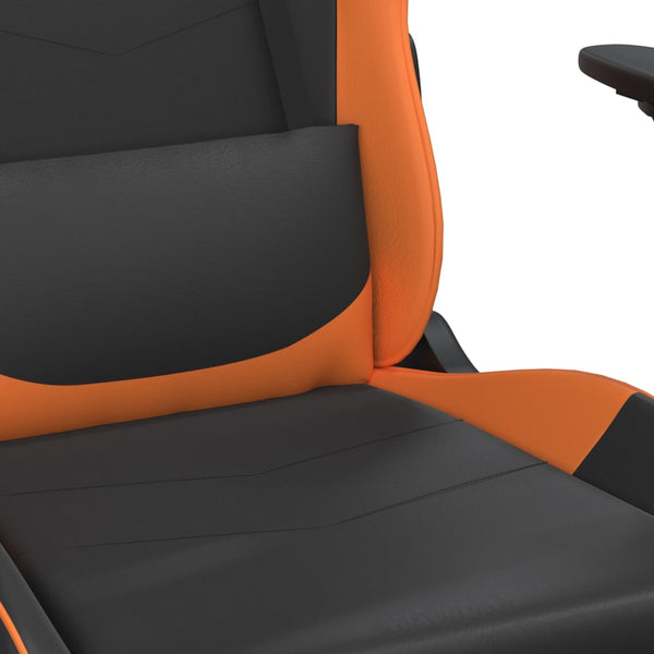 Gaming Stuhl mit Massage Schwarz Orange