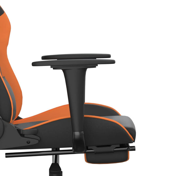 Gaming Stuhl mit Massage Schwarz Orange