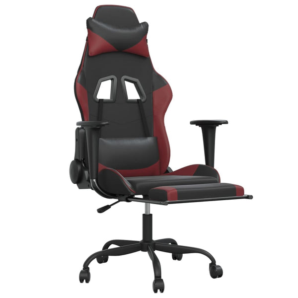 Gaming Stuhl mit Massage & Fußstütze