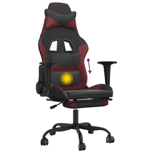 Gaming Stuhl mit Massage & Fußstütze