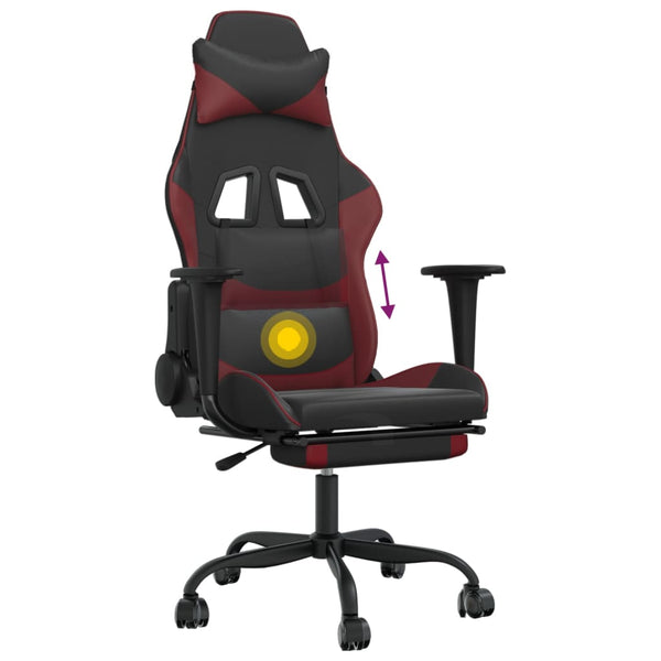 Gaming Stuhl mit Massage & Fußstütze