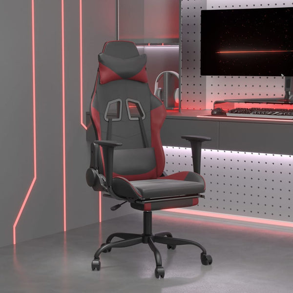 Gaming Stuhl mit Massage & Fußstütze