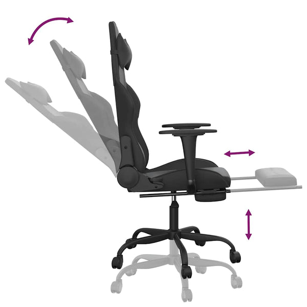 Gaming-Stuhl mit Massage und Fußstütze