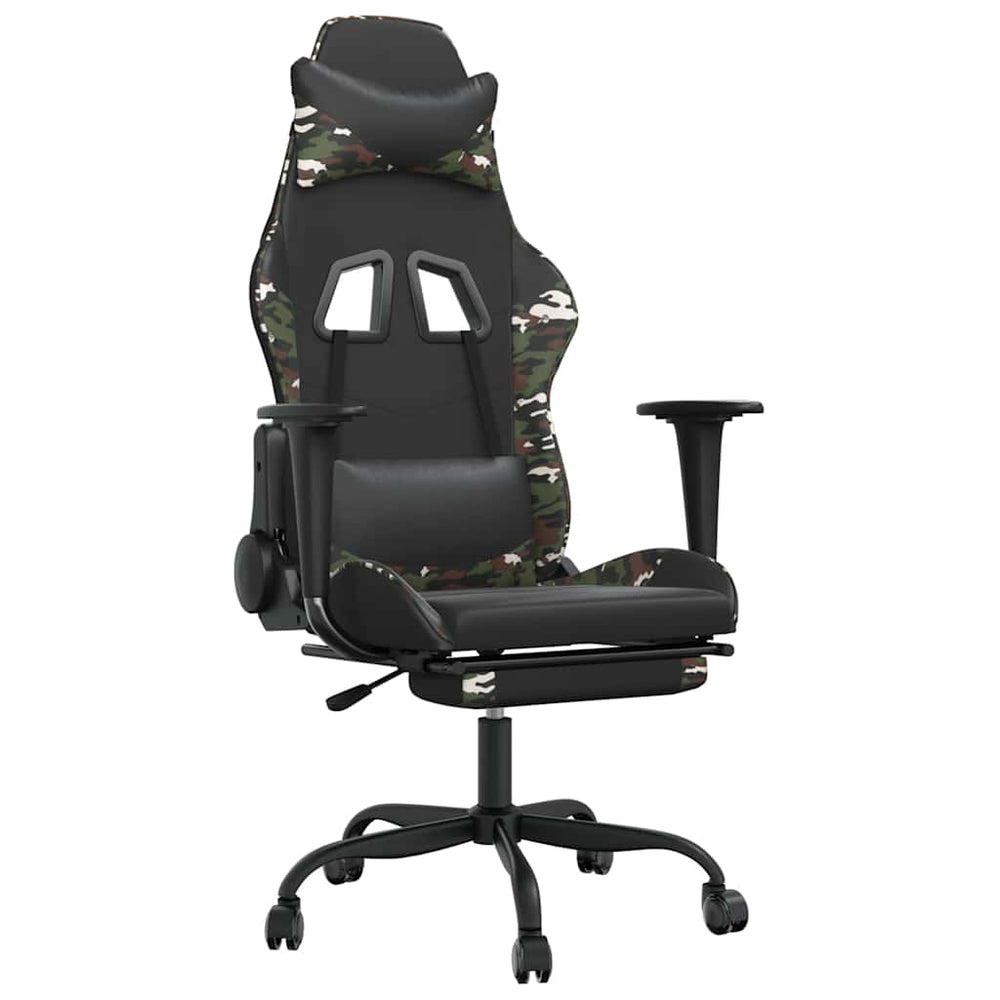 Gaming Stuhl mit Massage & Fußstütze