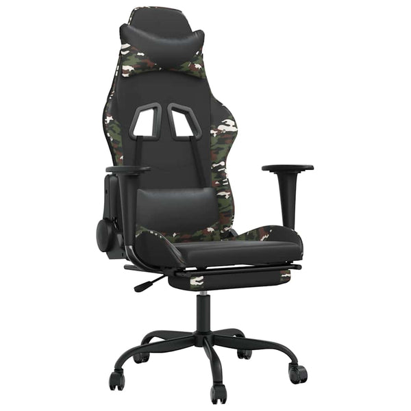 Gaming Stuhl mit Massage & Fußstütze