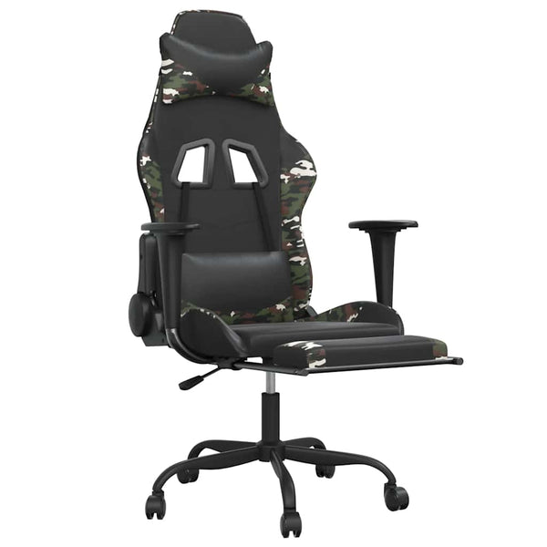 Gaming Stuhl mit Massage & Fußstütze