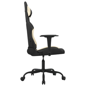 Gaming-Stuhl mit Massagefunktion Schwarz/Creme