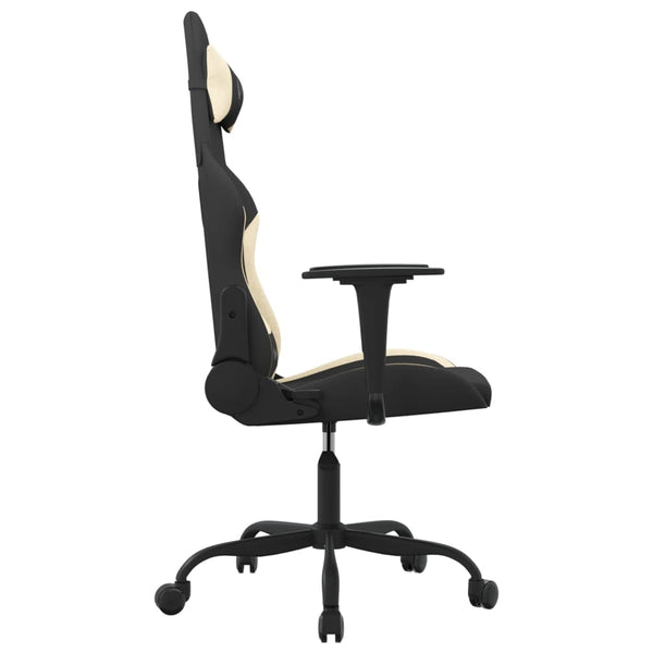 Gaming-Stuhl mit Massagefunktion Schwarz/Creme