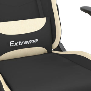 Gaming-Stuhl mit Massagefunktion Schwarz/Creme