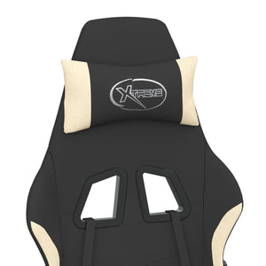 Gaming-Stuhl mit Massagefunktion Schwarz/Creme