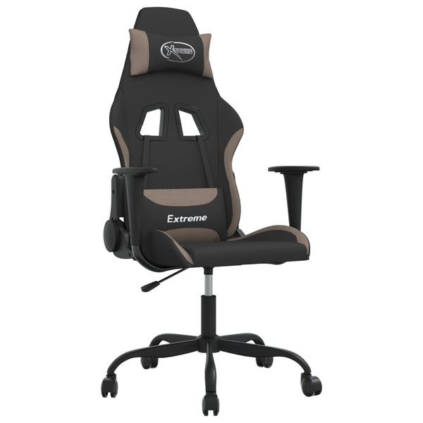 Gaming-Stuhl mit Massage Schwarz/Taupe