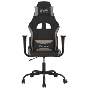 Gaming-Stuhl mit Massage Schwarz/Taupe