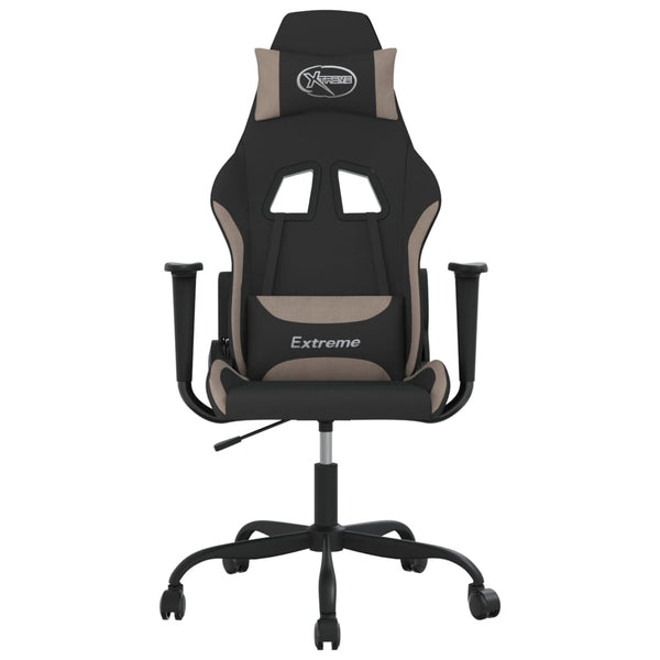 Gaming-Stuhl mit Massage Schwarz/Taupe