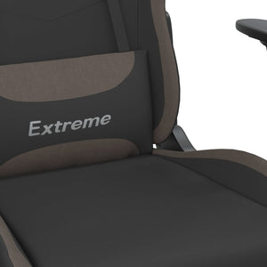 Gaming-Stuhl mit Massage Schwarz/Taupe