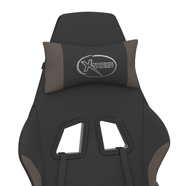 Gaming-Stuhl mit Massage Schwarz/Taupe