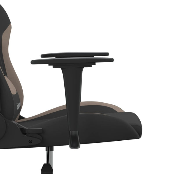 Gaming-Stuhl mit Massage Schwarz/Taupe