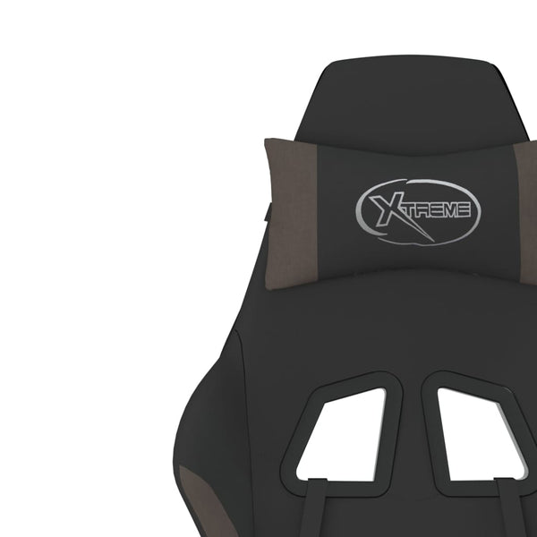 Gaming-Stuhl mit Massage Schwarz/Taupe