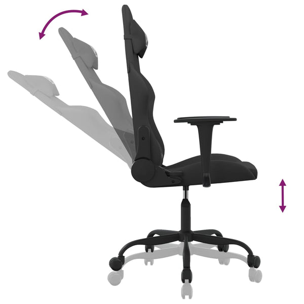 Gaming Stuhl mit Massagefunktion Schwarz