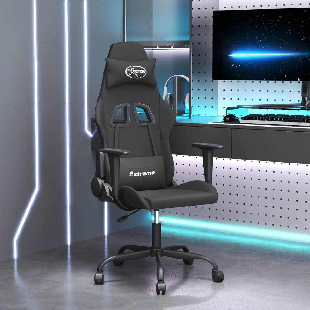 Gaming Stuhl mit Massagefunktion Schwarz