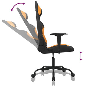 Gaming Stuhl mit Massage Schwarz Orange