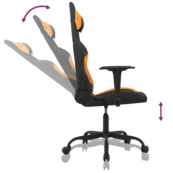 Gaming Stuhl mit Massage Schwarz Orange
