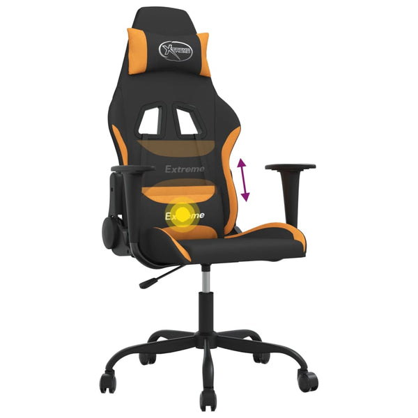 Gaming Stuhl mit Massage Schwarz Orange