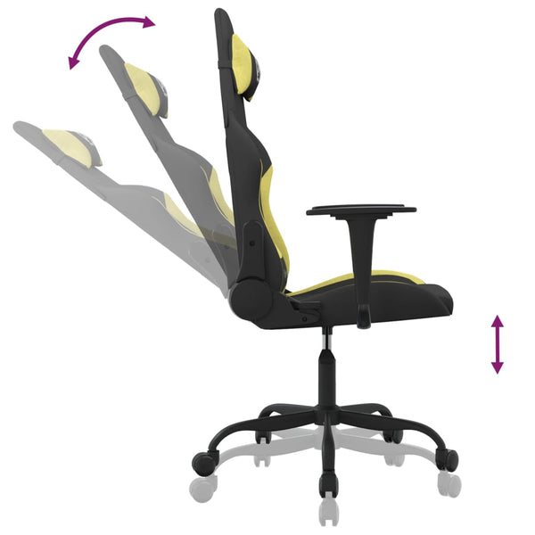 Gaming Stuhl mit Massage Schwarz/Hellgrün