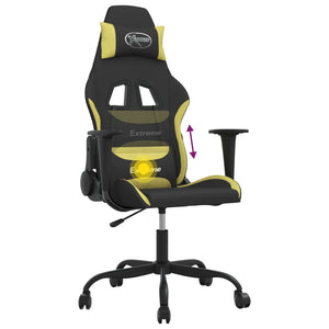 Gaming Stuhl mit Massage Schwarz/Hellgrün