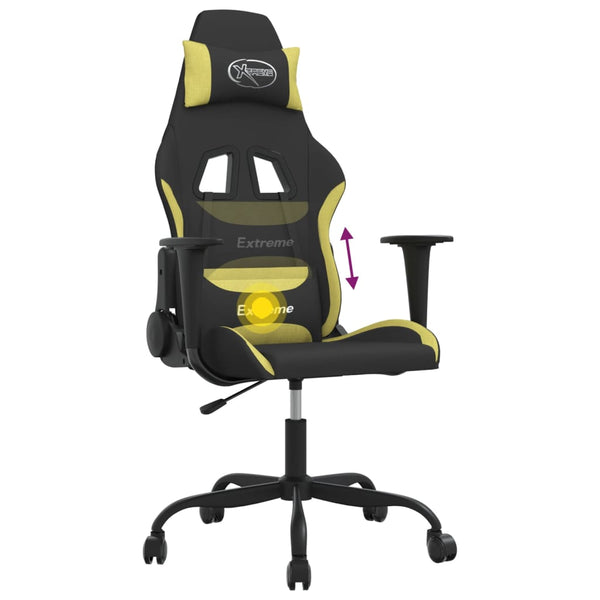 Gaming Stuhl mit Massage Schwarz/Hellgrün