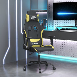 Gaming Stuhl mit Massage Schwarz/Hellgrün