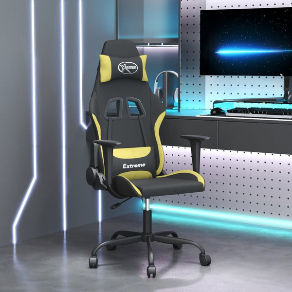 Gaming Stuhl mit Massage Schwarz/Hellgrün