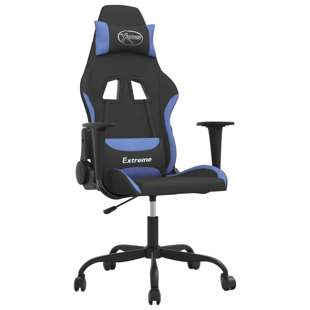 Gaming-Stuhl mit Massagefunktion Schwarz/Blau