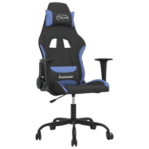 Gaming-Stuhl mit Massagefunktion Schwarz/Blau