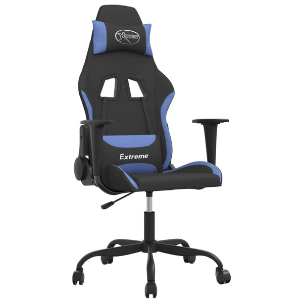 Gaming-Stuhl mit Massagefunktion Schwarz/Blau