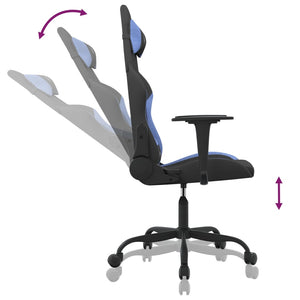 Gaming-Stuhl mit Massagefunktion Schwarz/Blau