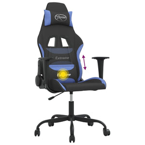 Gaming-Stuhl mit Massagefunktion Schwarz/Blau