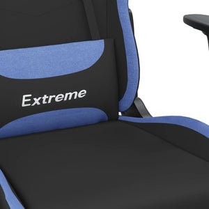 Gaming-Stuhl mit Massagefunktion Schwarz/Blau